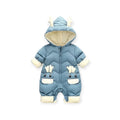 Hooded Baby Romper with Ears Warm Winter Jumpsuit 6M- 3 years