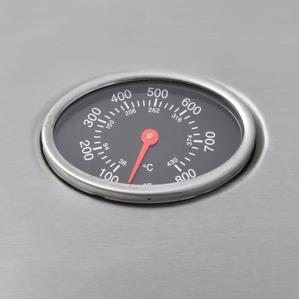 Grill gazowy Vidaxl z 4+1 palnikami, srebrny