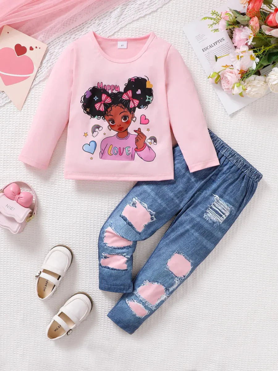 Kids Two-Piece Fringe Outfit for Everyday and Events