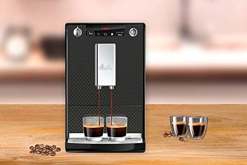 Melitta E 950-222 Caffeo Solo Automatyczny Ekspres do Kawy, 1400 W, 1,2 Litra, Czarny/Srebrny