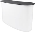 Trade Show Counter,Portable Trade Show Podium,Display Booth with Walls,Foldable Non Slip Support Feet,High Load Bearing,Rounded Corner Safe Design,for Mall Exhibition Hall,Retail,Bar