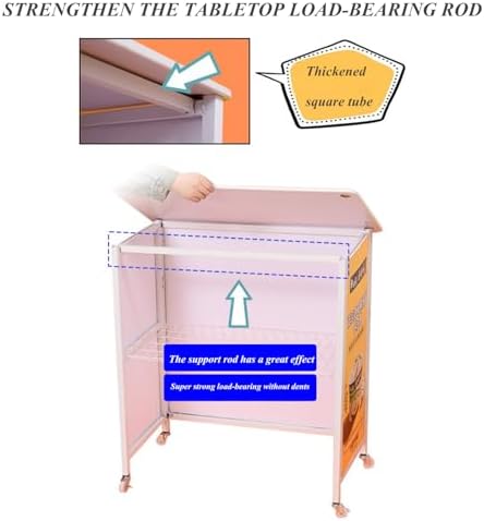 Portable Trade Show Counter Table - Pop Up Podium Display for Exhibitions, Events & Tasting Booths - Folding Kiosk Stand for Easy Setup & Transport