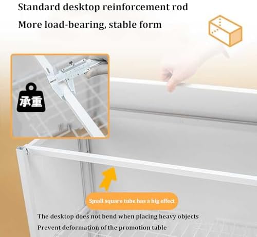 Portable Promotion Counter Table, Foldable Display Stand with Wheels, PVC Exhibition Booth for Trade Shows, Retail Marketing, Product Sampling, Brand Visibility, Easy Assembly, Mobile Event Desk