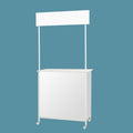 Foldable Promotion Tradeshow Exhibition Counter Stand with Display Board & Carrying Bag, Mobile Portable Supermarket Tasting Table Podium Table Advertising Booth Rack Banner Stand Reception Event De