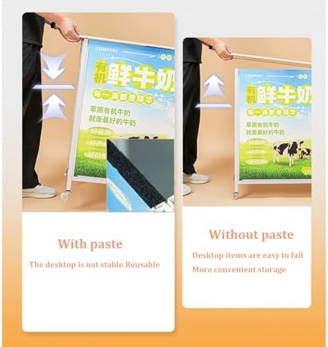 Portable Promotion Counter with Wheels, Foldable Exhibition Podium Table for Trade Shows, Supermarket Sampling Desk with Banner Stand and Storage Shelf, Mobile Display Booth for Retail Events