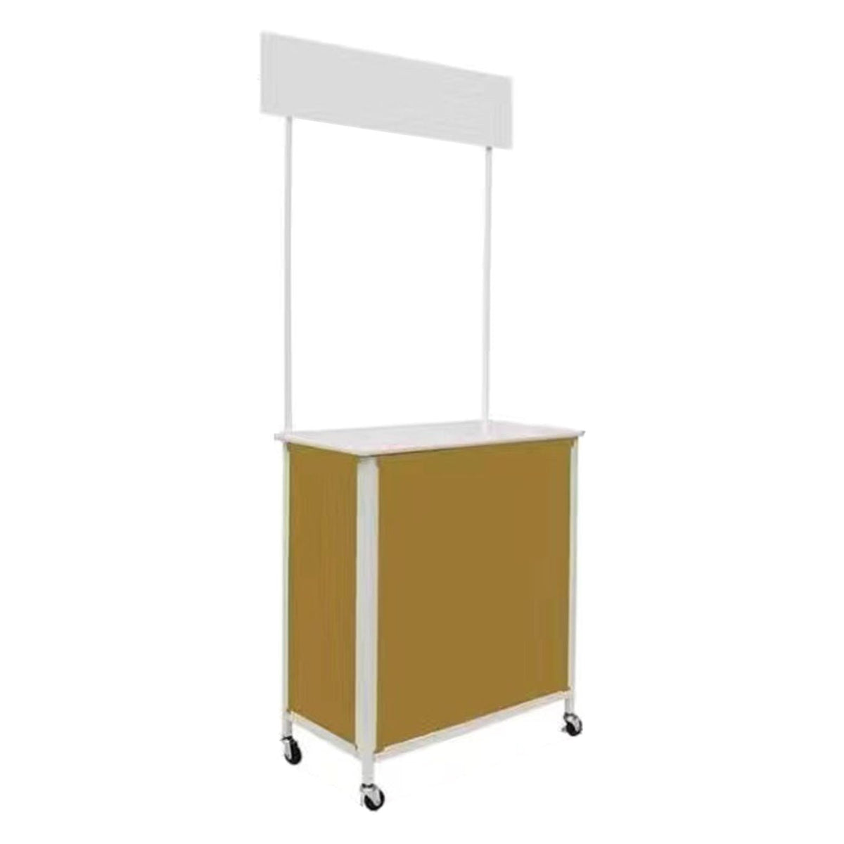 Portable Promotion Counter Table Foldable Booth Trade Show Display Banner Stand Reception Event Desk Retail Advertising Display Banner Stand,Supermarket Tasting Table (Without Wheels)