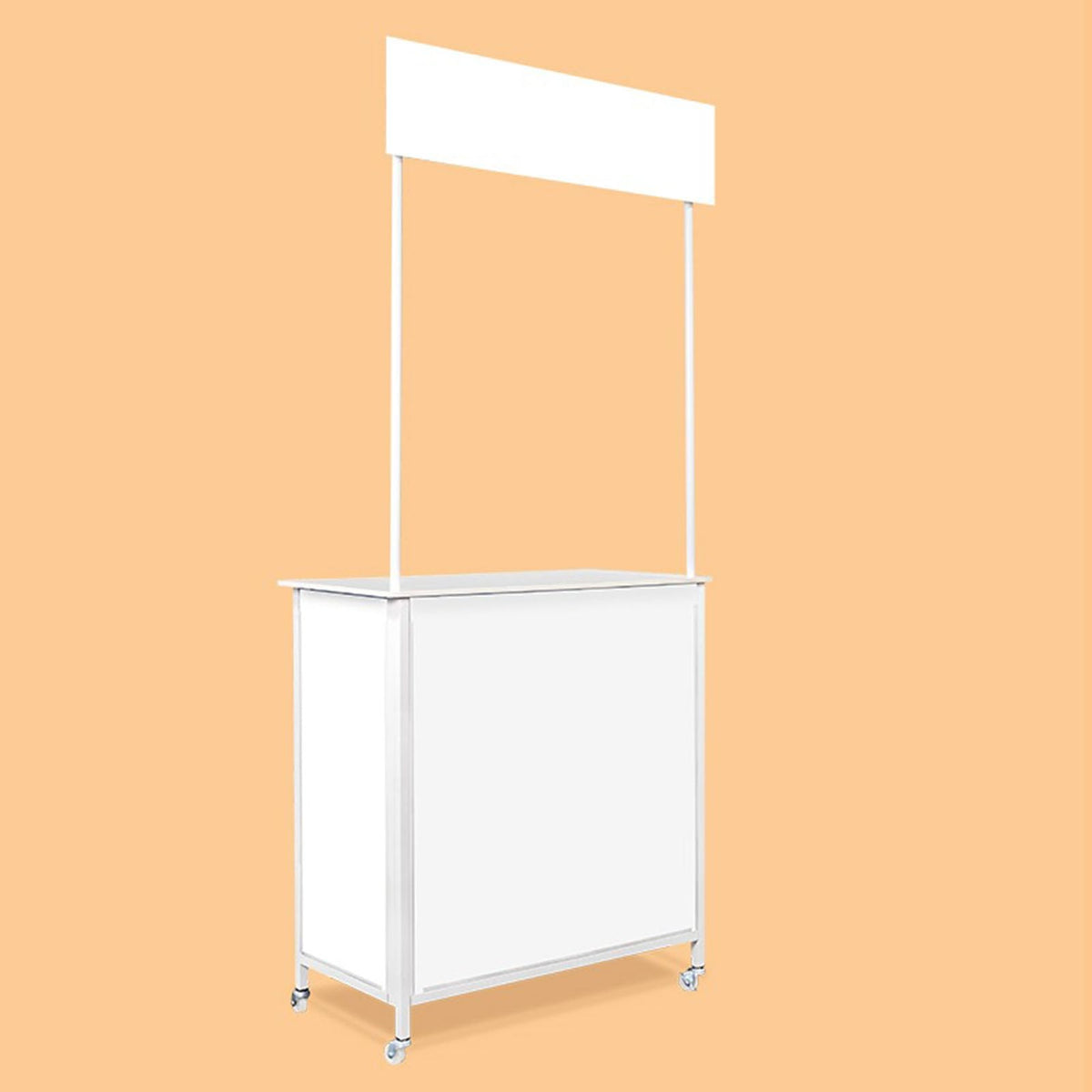 Pop Up Trade Show Counter Table Portable Promotion Booth Display Stand Foldable Reception Desk for Events Exhibitions with Storage