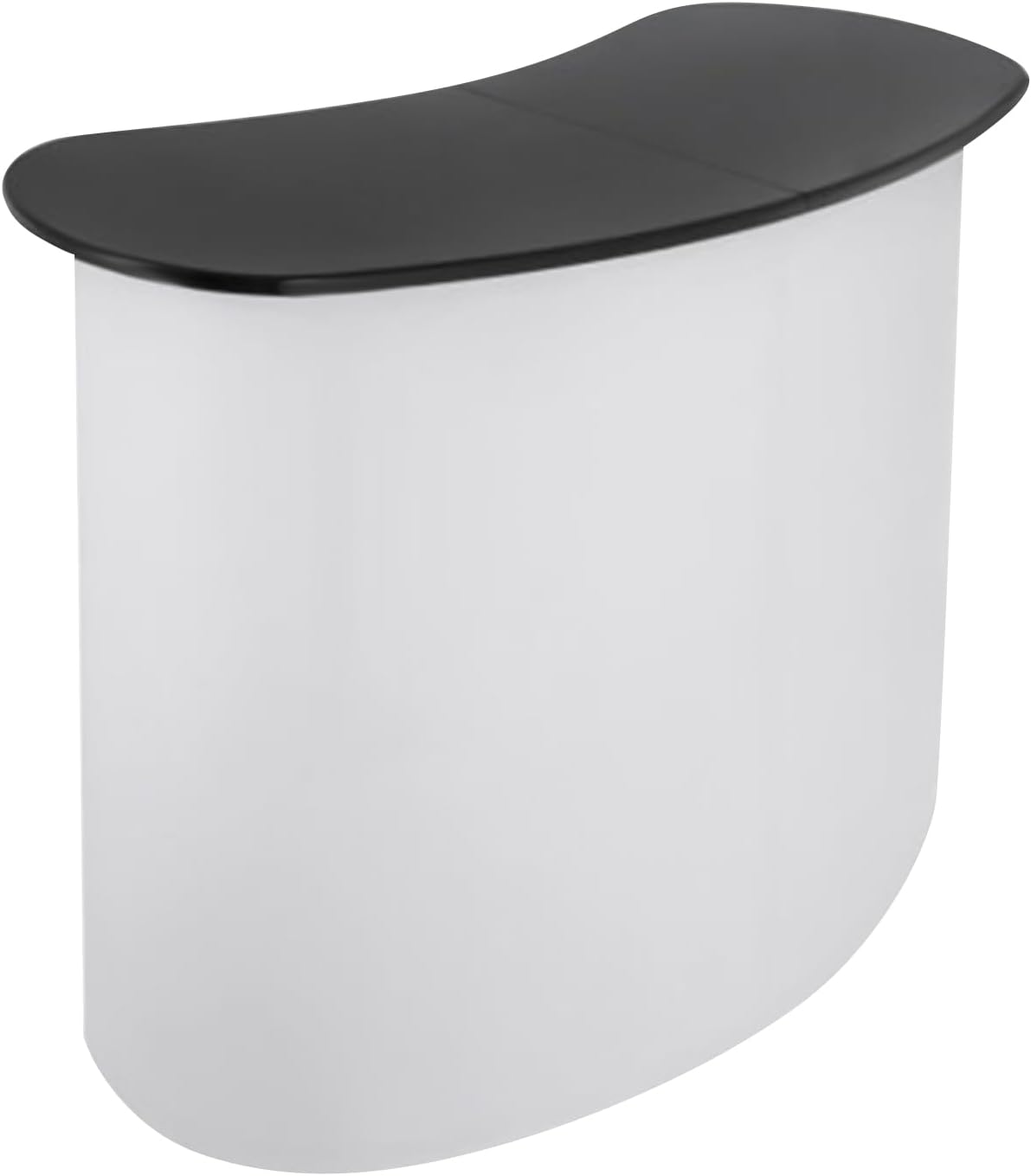Portable Tradeshow Podium Table, Aluminum Alloy Folding Display Table with Wall, Foldable Bar Table, Pop up Trade Show Display Podium with Storage Rack,52" x 16" x 35"
