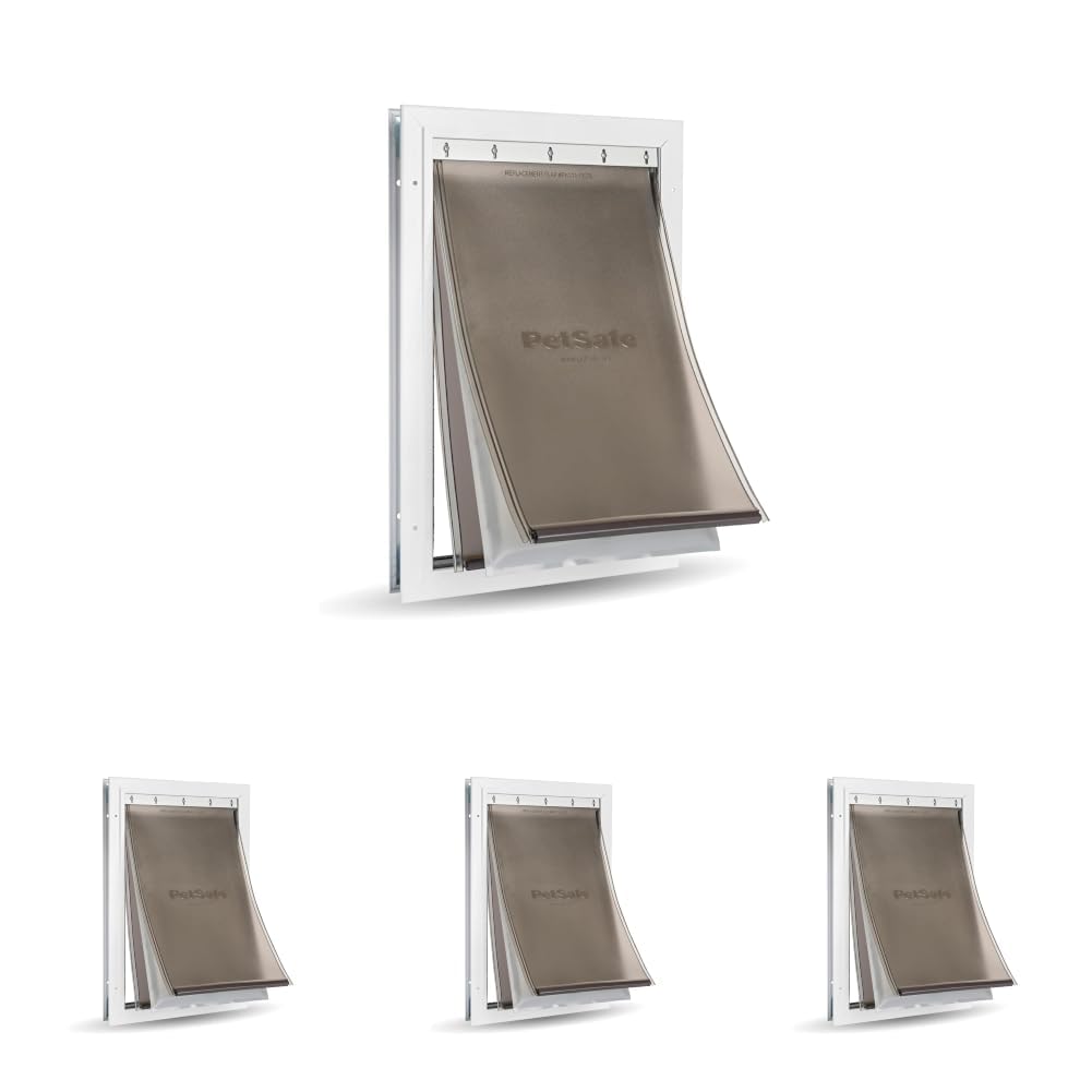 PetSafe Extreme Weather Aluminum Dog Door, 3-Flap Insulated, Medium