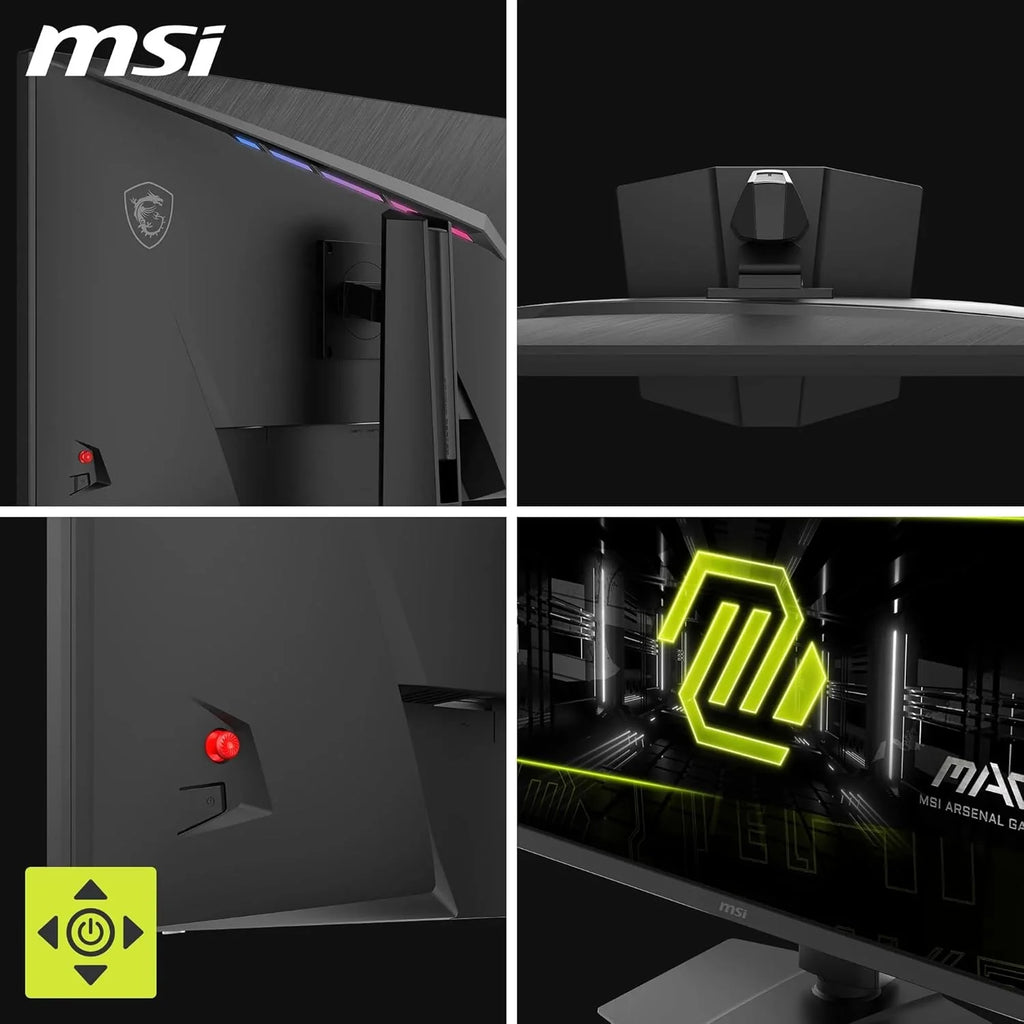 MSI MAG 322URDF E16 Monitor do gier 32 4K UHD 3840 x 2160 Rapid IPS 0,5 ms DisplayHDR 400 Ochrona oczu AI Vision Dual Mode HDMI 2.1 DP 1.4a Regulowany kąt nachylenia/wysokość - czarny