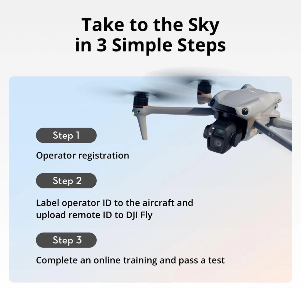 DJI Air 3S (RC-N3), dron z kamerą 4K, dron z podwójną kamerą, szerokokątną kamerą CMOS 1, wideo 4K/60 kl./s HDR i zakresem dynamiki 14 przysłon, maksymalny czas lotu 45 min