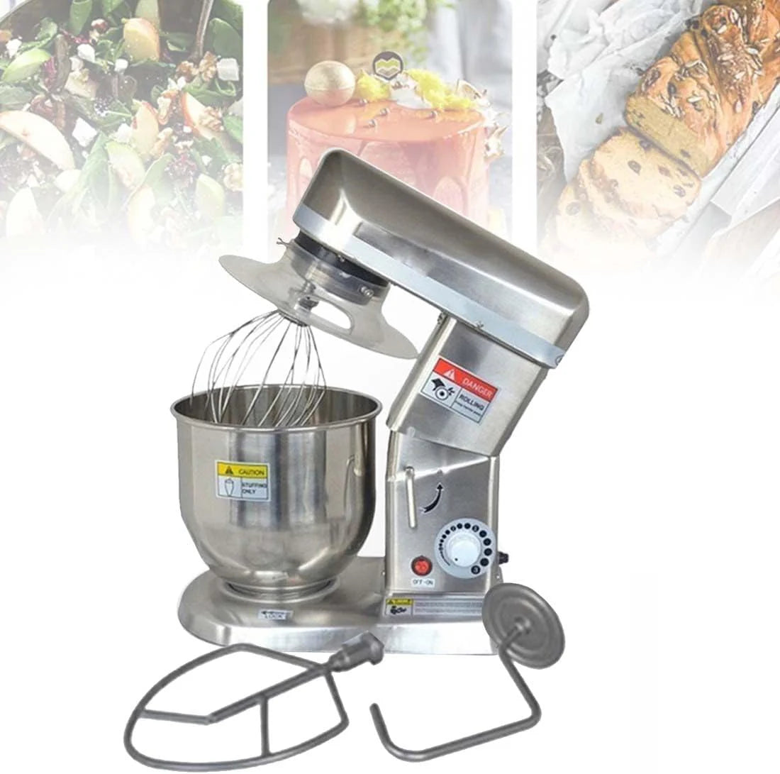 Commercial Food Mixer, 3 Speeds Food Stand Mikser, Kitchen Heavy Duty Mikser Mikser Z Miską Ze Stali Nierdzewnej Stojak Na Bakery Pizzeria Restaurant,5L