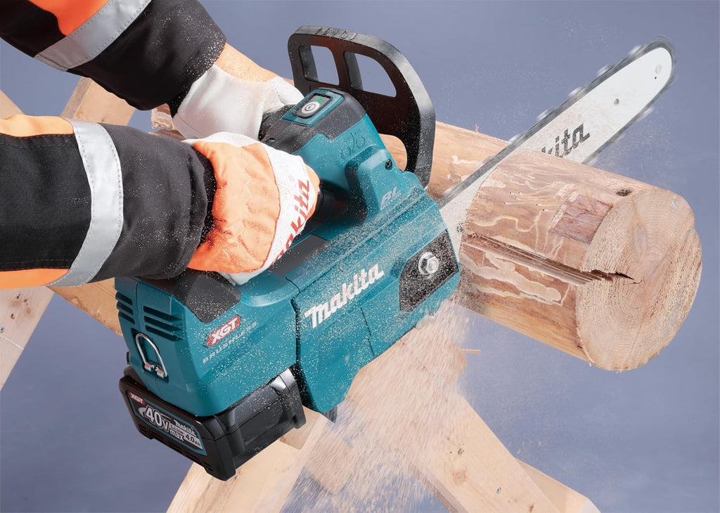 Makita UC002GZ akumulatorowa pilarka łańcuchowa, maks. 40 V (bez akumulatora, bez ładowarki), niebieska