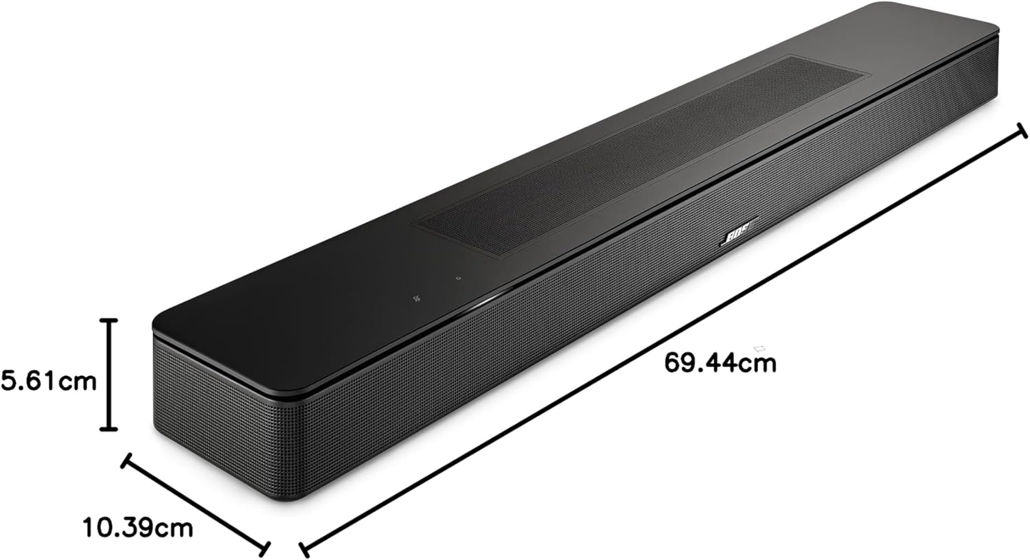 Bose Inteligentna listwa głośnikowa z Dolby Atmos, listwa głośnikowa Bluetooth sterowana głosem z wbudowanym asystentem Amazon Alexa oraz obsługą platformy Works With Google Assistant, Czarna