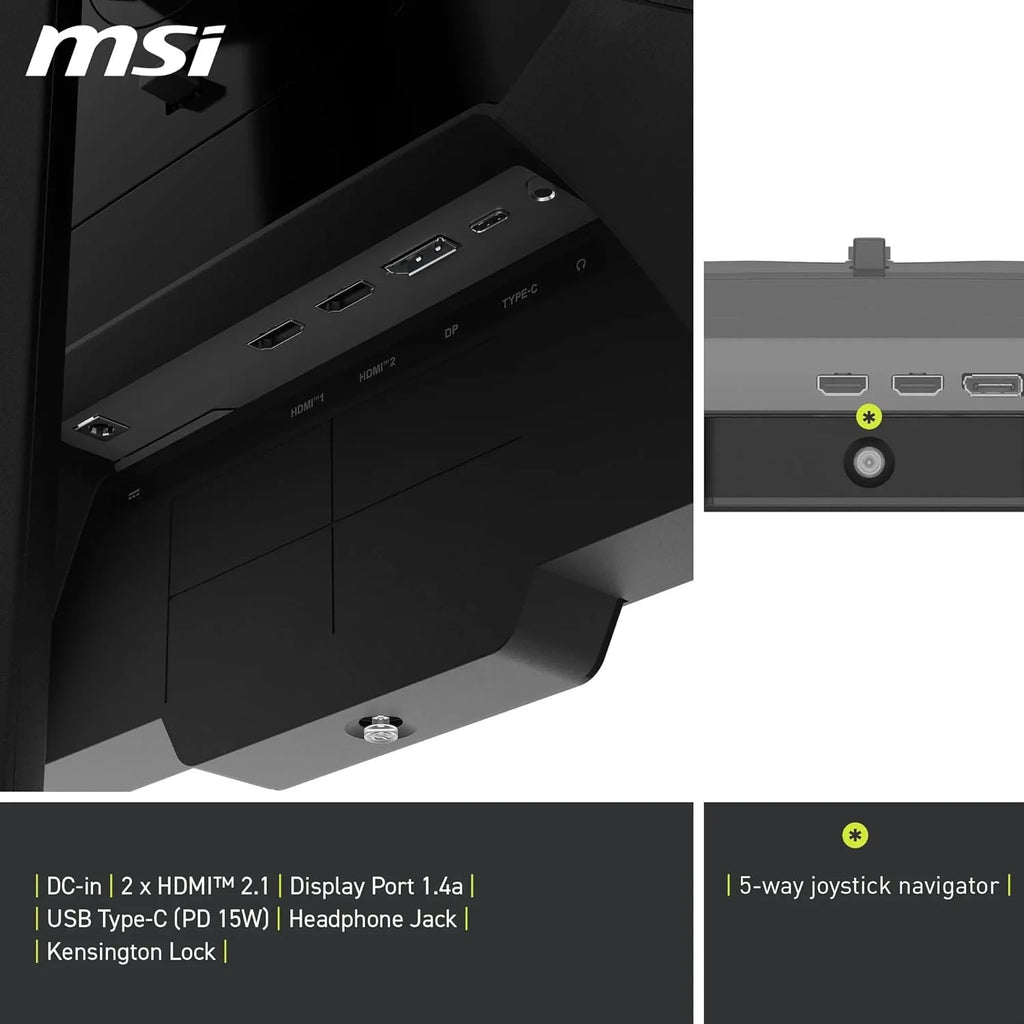 MSI MAG 274UPDF E16M monitor do gier 27 4K UHD, panel Rapid IPS 3840 x 2160, czas reakcji 0,5 ms, DisplayHDR 1000, Mini-LED, podwójny tryb, HDMI 2.1, DP 1.4a, USB-C (15 W PD)