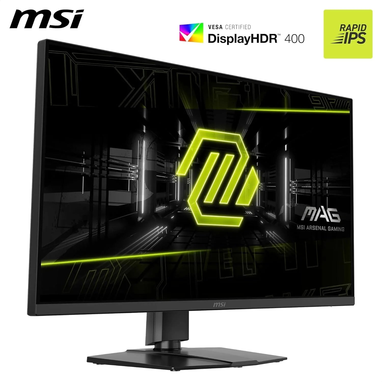 MSI MAG 322URDF E16 Monitor do gier 32 4K UHD 3840 x 2160 Rapid IPS 0,5 ms DisplayHDR 400 Ochrona oczu AI Vision Dual Mode HDMI 2.1 DP 1.4a Regulowany kąt nachylenia/wysokość - czarny