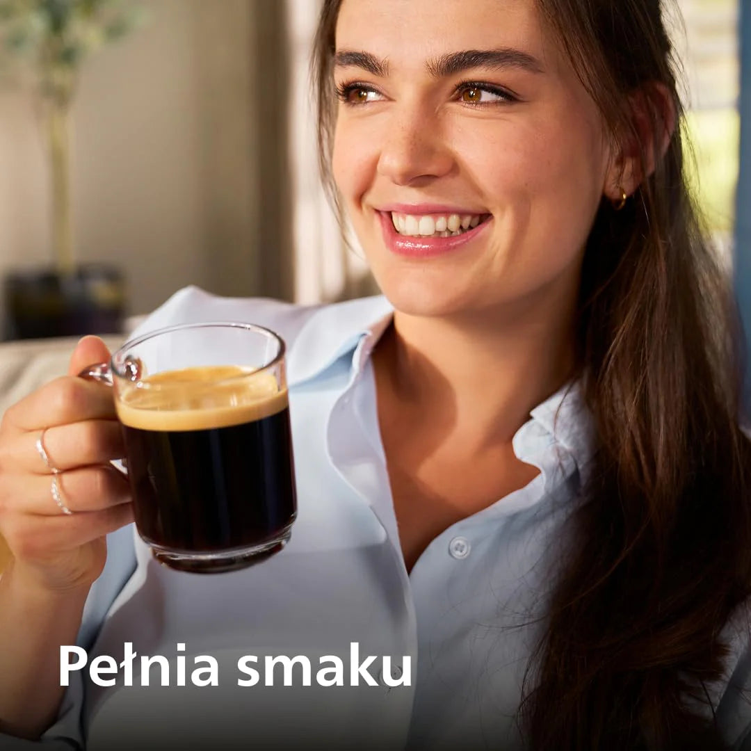 Philips w Pełni Automatyczny Ekspres do Kawy z Serii 5500-20 Kaw Gorących i Mrożonych, Szybki w Czyszczeniu System Mleczny LatteGo, Technologia SilentBrew, QuickStart Czarno-Srebrny (EP5546/70)