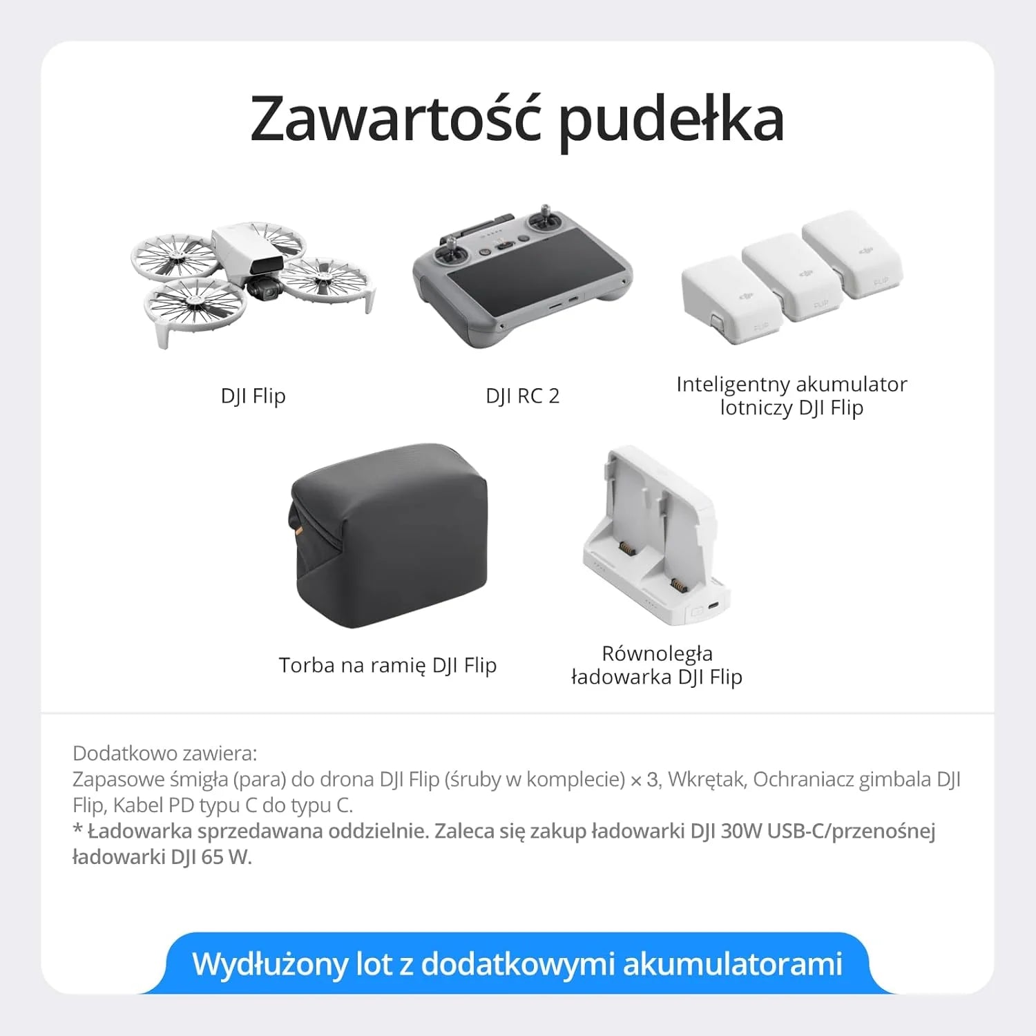 DJI Flip z kontrolerem RC 2 z wyświetlaczem, dron Follow Me z kamerą 4K UHD dla dorosłych, masa poniżej 249 g, 3-osiowy gimbal, transmisja wideo 13 km, start z dłoni i 31 min lotu