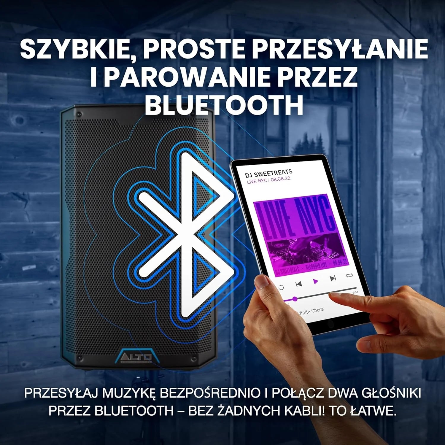 ALTO TS410 Aktywny Głośnik PA 2000W 10 z 3-Kanałowym Mikserem, Bluetooth, Bezprzewodowym Podłączaniem Głośników, DSP i Aplikacją