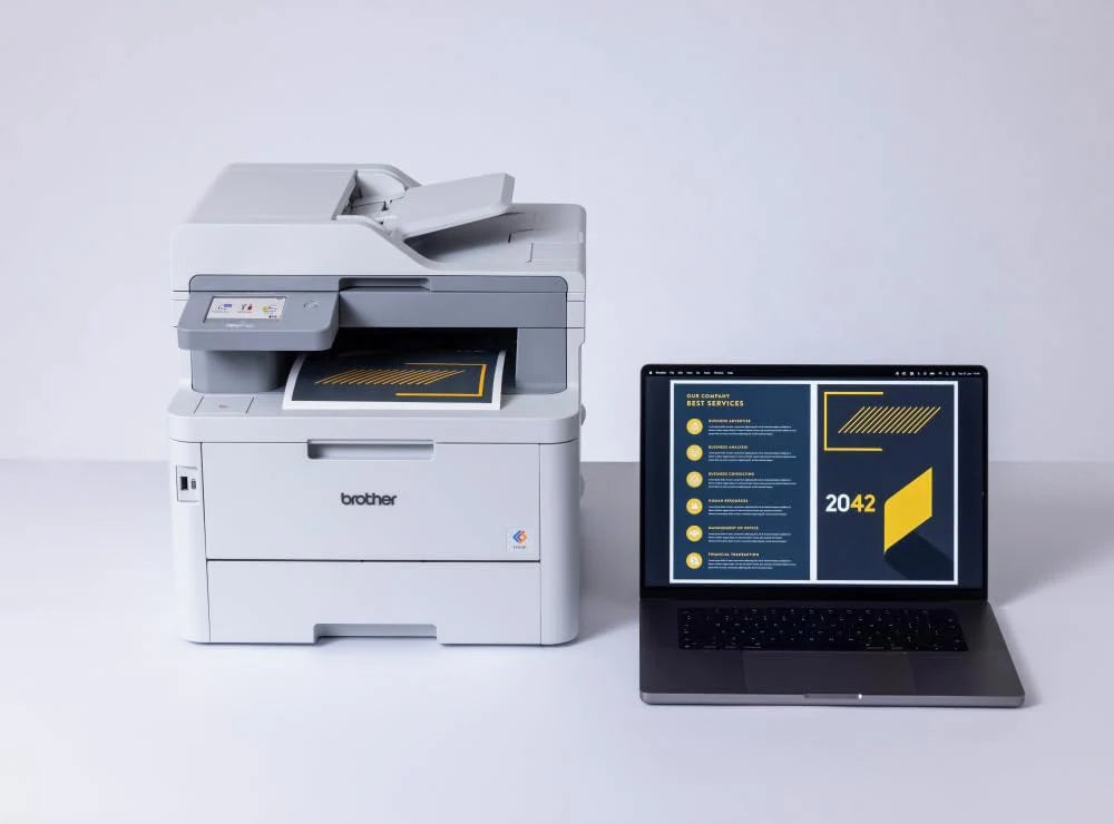 Brother MFC-L8390CDW profesjonalne i kompaktowe urządzenie wielofunkcyjne 4 w 1 (drukarka, skaner, kopiarka, faks, 30 stron/min.) białe/szare