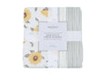 Sunflower Farm and Sage Green Stripe Throw Blanket