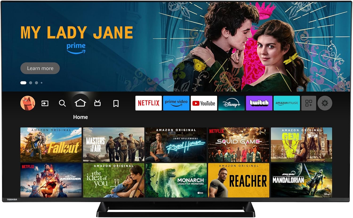 Toshiba Telewizor 55 cali Smart TV Fire TV 4K UHD Telewizor Dolby Vision HDR & Dolby Atmos, Sound by Onkyo, Triple Tuner, LED TV 55UF3F63DAR (2026)