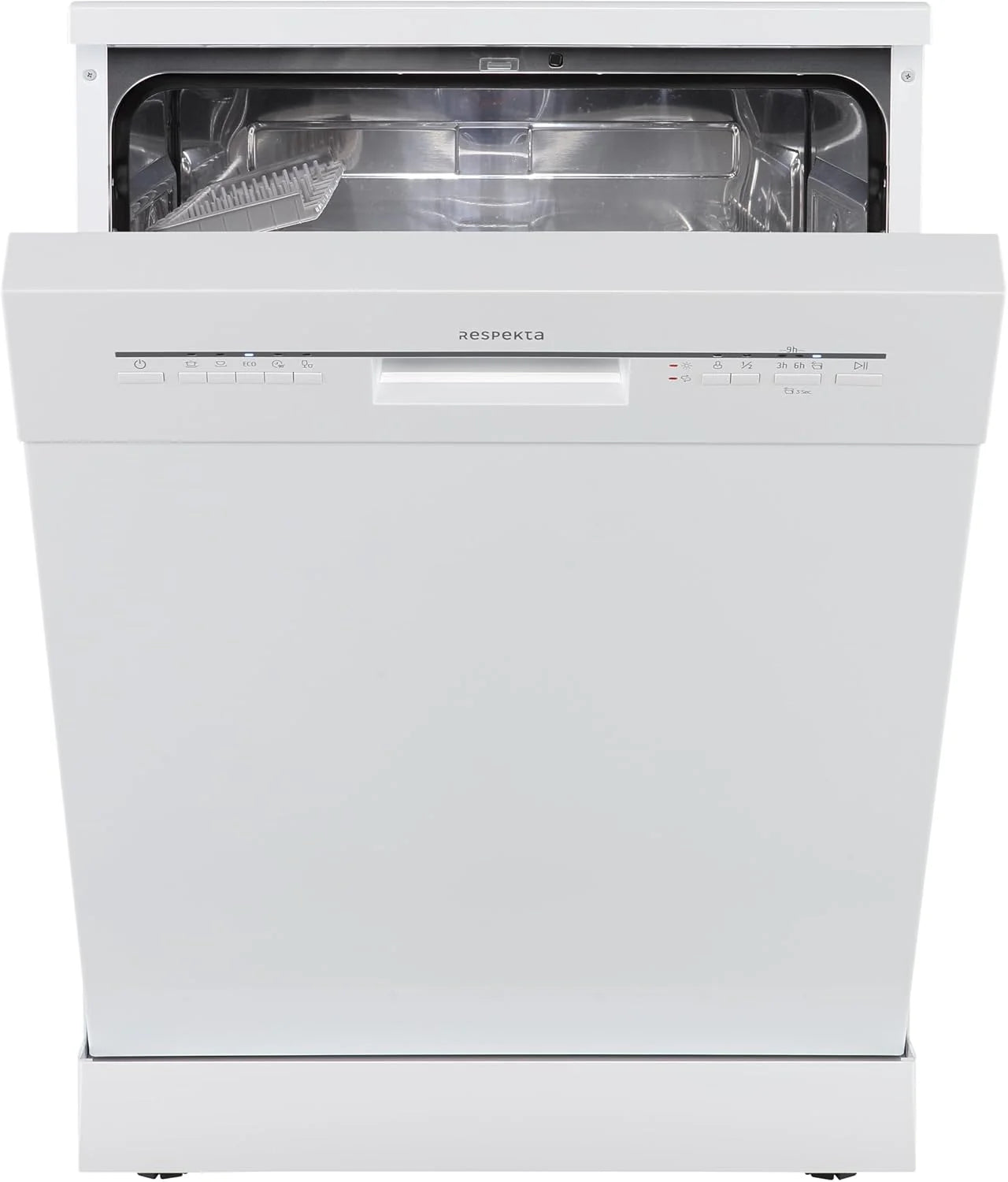 Respekta Bena zmywarka do zabudowy, 60 cm / 5 programów/opóźniony start/automatyczne otwieranie drzwi / 2 ramiona spryskujące / 49 dB/klasa energetyczna D/biała/model GSPS60W-12