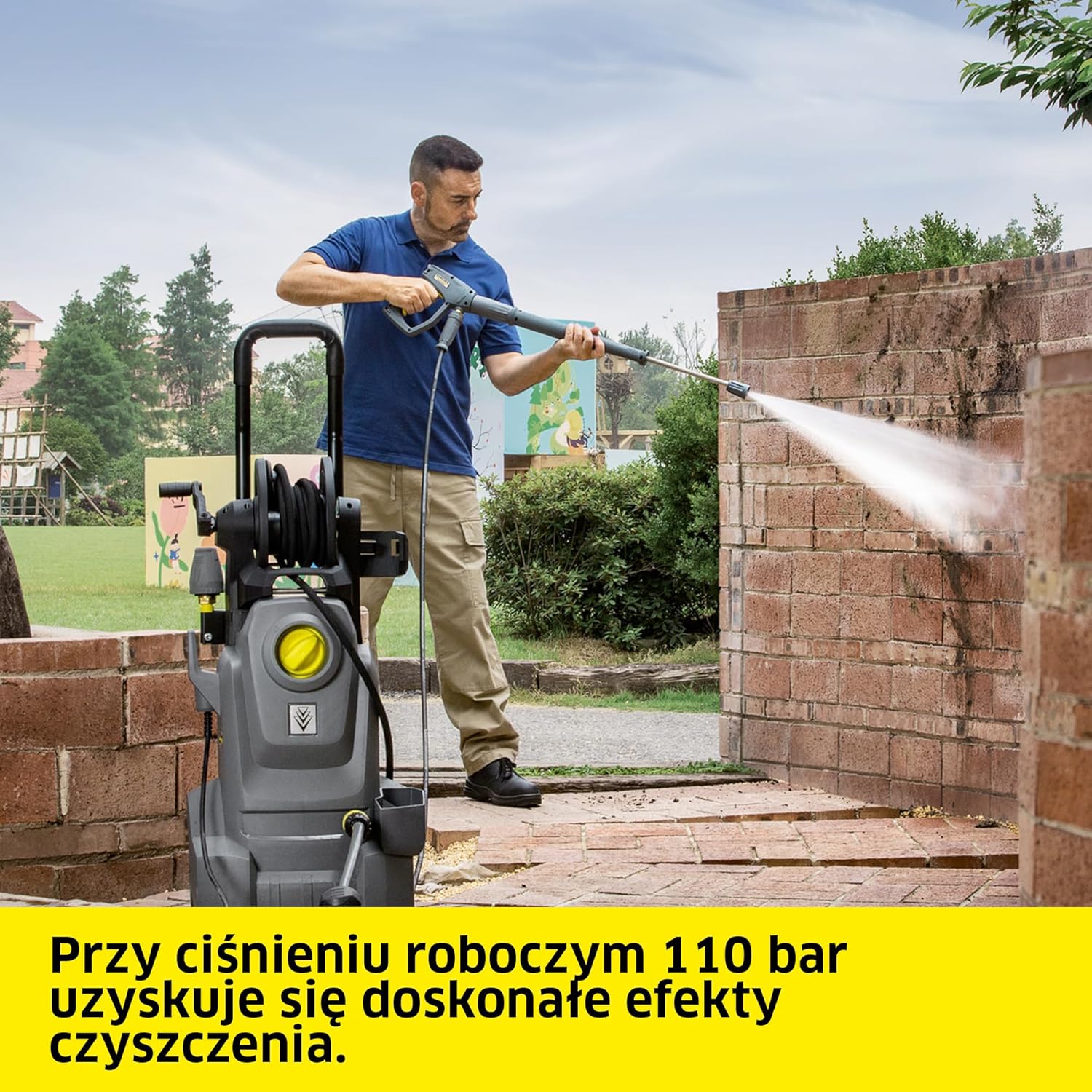 Kärcher myjka ciśnieniowa HD 5/11 EX Plus Classic, ciśnienie robocze: 110 bar, wydajność: 500 l/h, waga: 21 kg, wąż: 8 m, lanca, pistolet ciśnieniowy, dysza rotacyjna, bęben na wąż