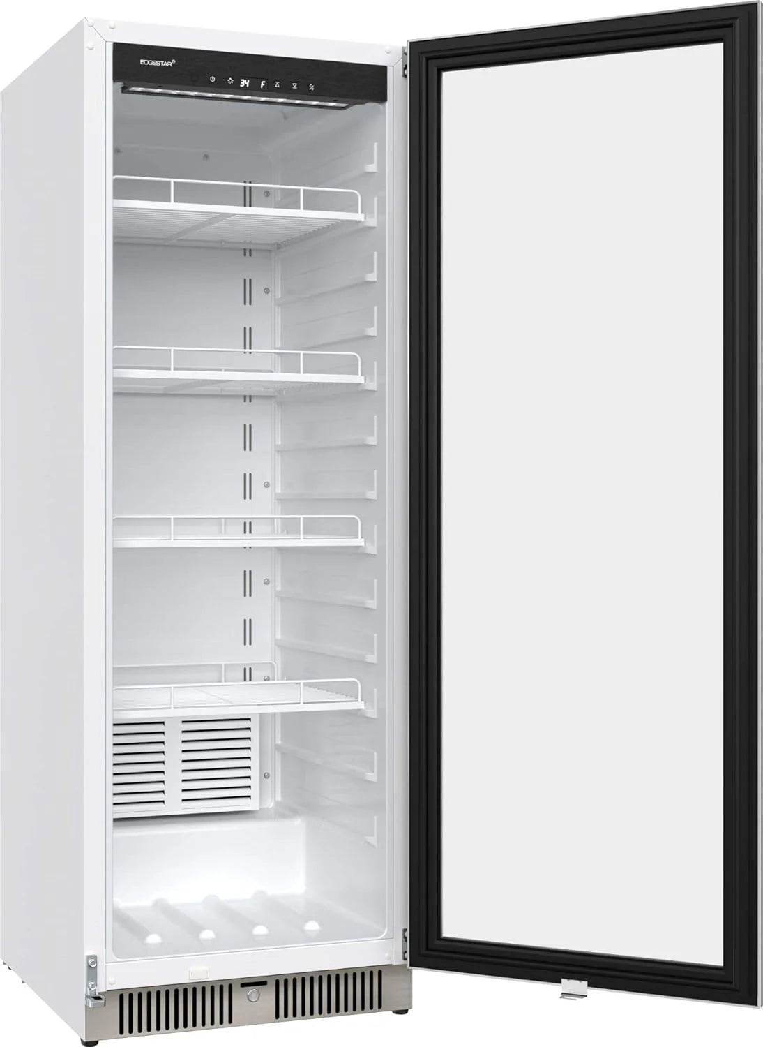 22 Wide 10.1 Cu. Ft. Commercial Beverage Merchandiser – Stainless Steel, Temp Alarm, Reversible Door