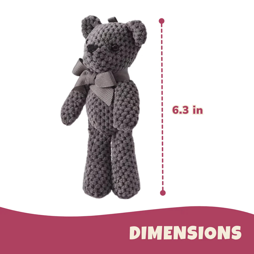 Set of 2 Handmade 100% Cotton Plush Teddy Bears – Soft Hanging Dolls