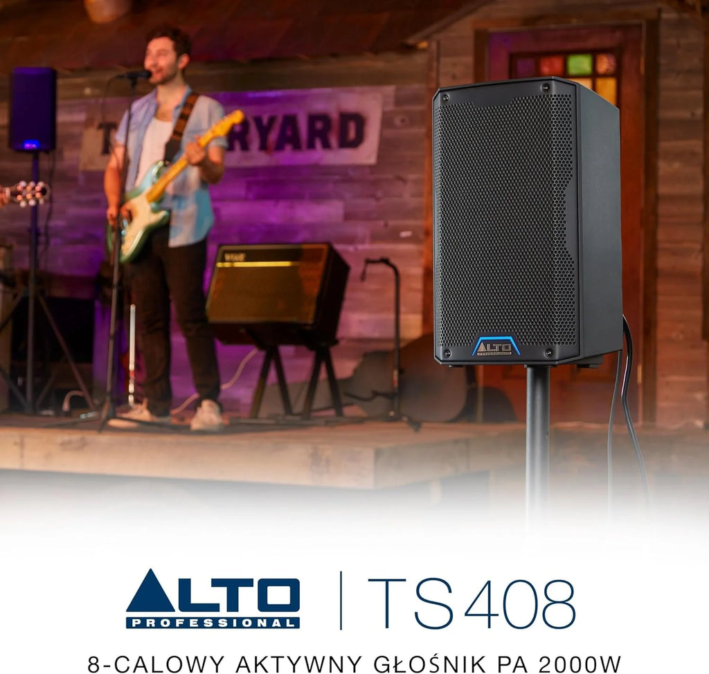 ALTO TS410 Aktywny Głośnik PA 2000W 10 z 3-Kanałowym Mikserem, Bluetooth, Bezprzewodowym Podłączaniem Głośników, DSP i Aplikacją