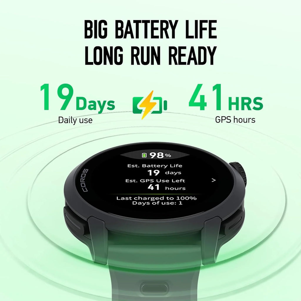 COROS PACE 4 Ultralekki sportowy zegarek GPS, ekran dotykowy AMOLED 1,2, 19 dni codziennego użytkowania, sterowanie głosem, zaawansowane narzędzia treningowe, GPS, nawigacja (biała chmura)