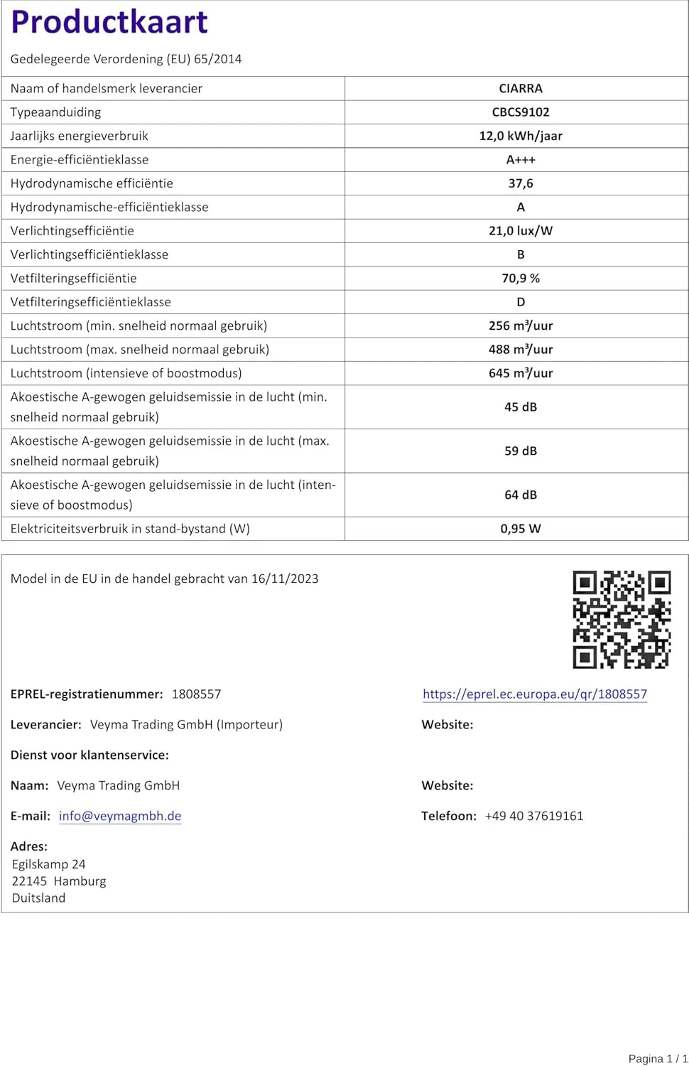 CIARRA CBCS9102 okap kuchenny 90 cm 650 m³/h - wydajność klasy A++ - 4 prędkości - funkcja Boost - cichy okap kuchenny - sterowanie dotykowe - ściemnialna dioda LED - okap ścienny ze stali nierdzewnej