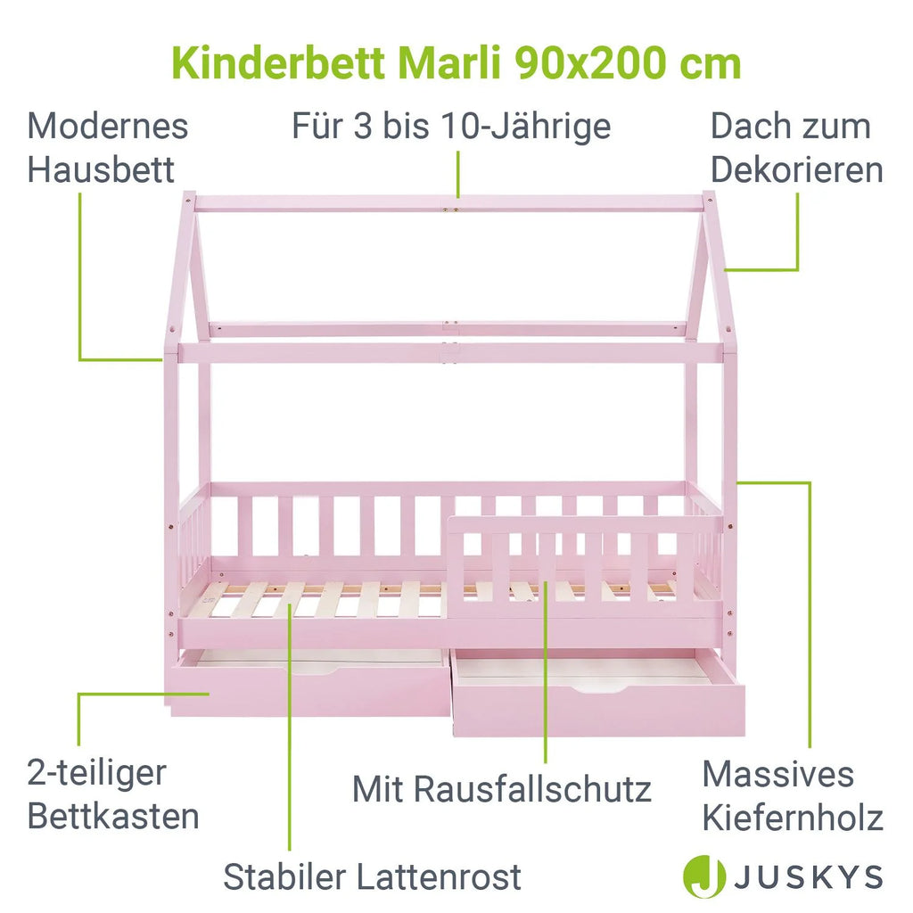 2026 Łóżko dziecięce Marli 90 x 200 cm z szufladami