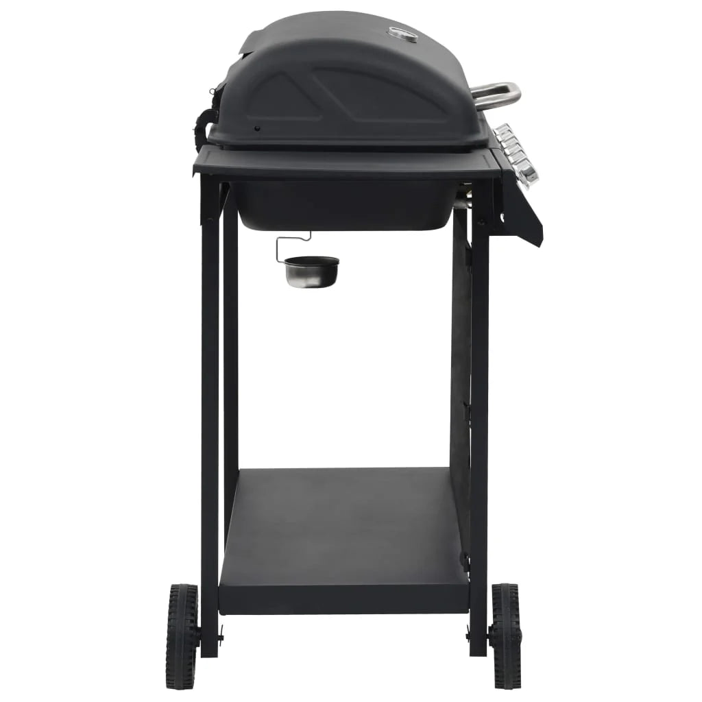 2026 przenośny grill gazowy z 6 polami grzewczymi, stal czarna V3794