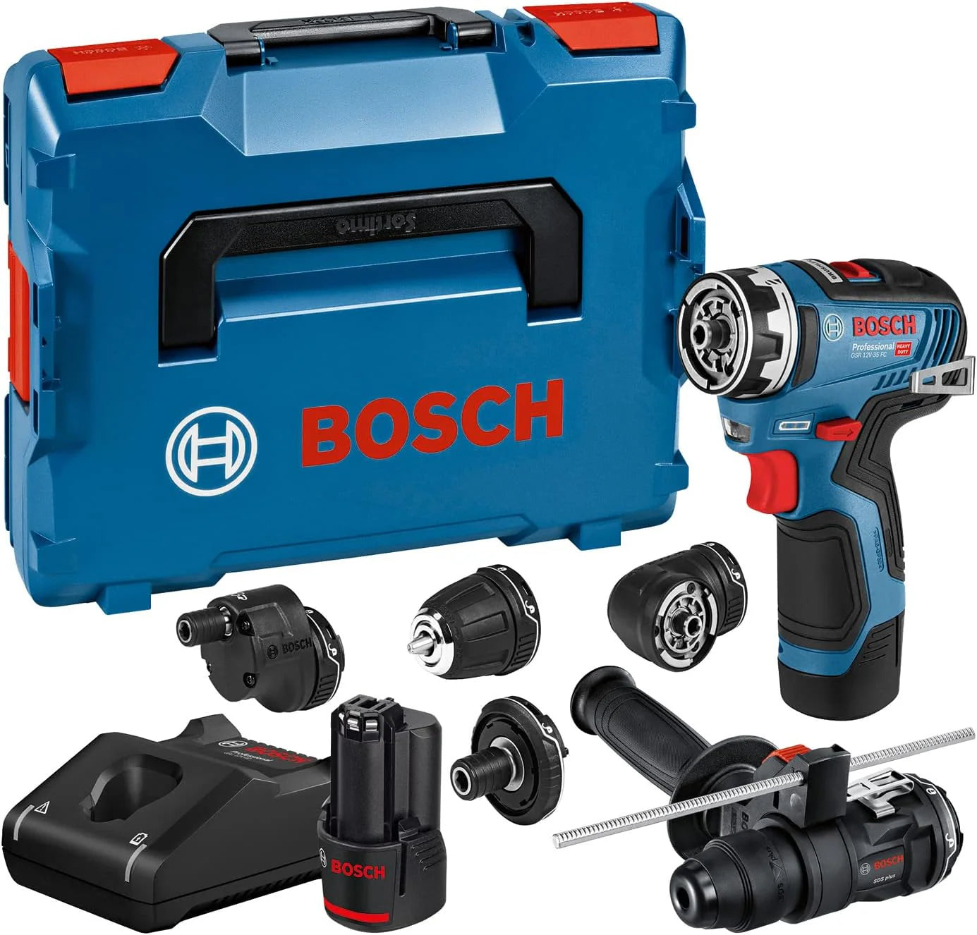 Bosch Professional Gsr 12V-35 Fc Wiertarko-Wkrętarka, Niebieski/Czarny, ‎44,5 x 36 x 12 cm