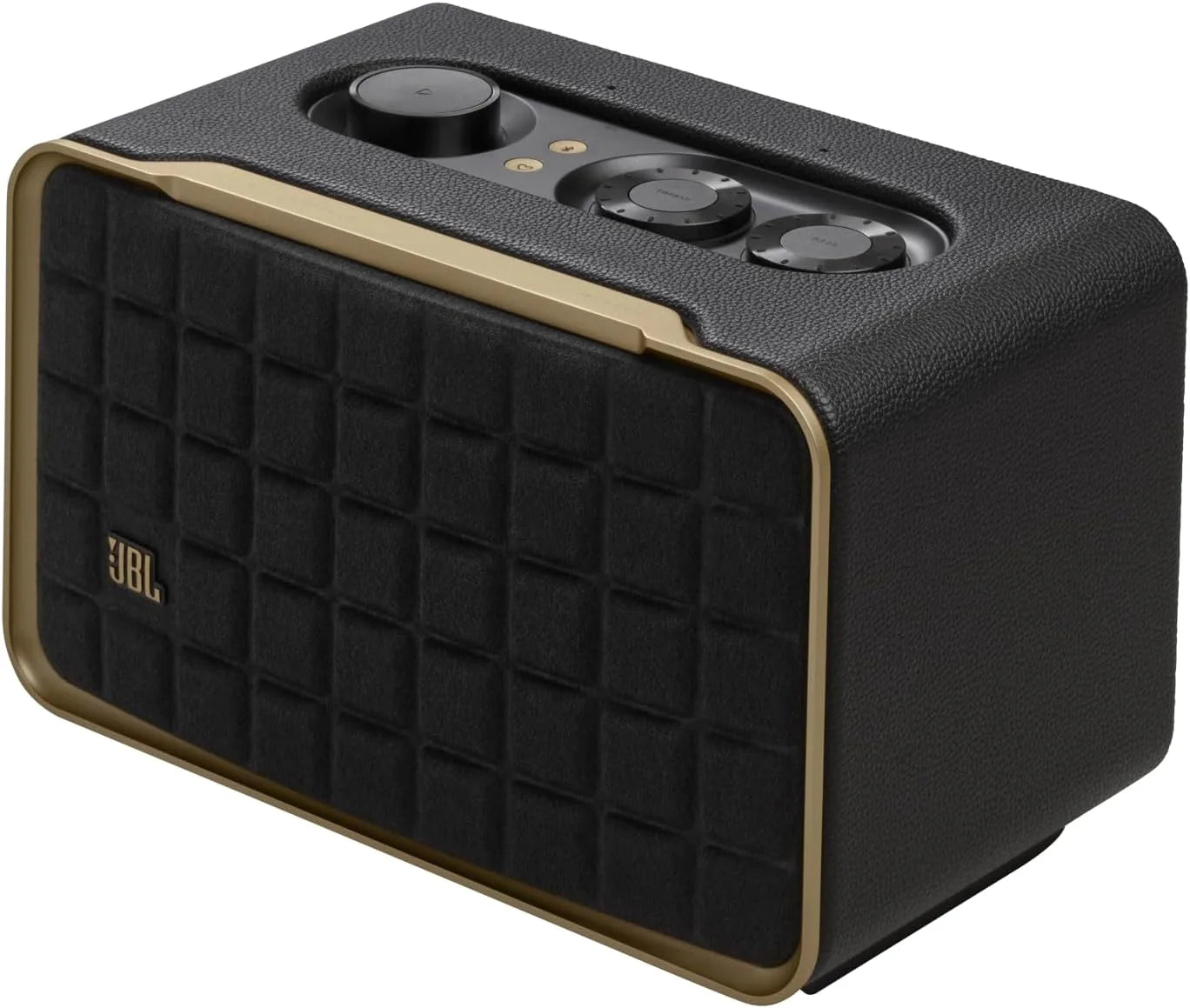 JBL Authentics 300, Głośnik Bezprzewodowy, 8h Odtwarzania, z Wbudowanym Wi-Fi, Bluetooth, Dźwiękiem Stereo i Mocnym Basem, Kompatybilny z Alexa i Google Home, w Stylu Retro
