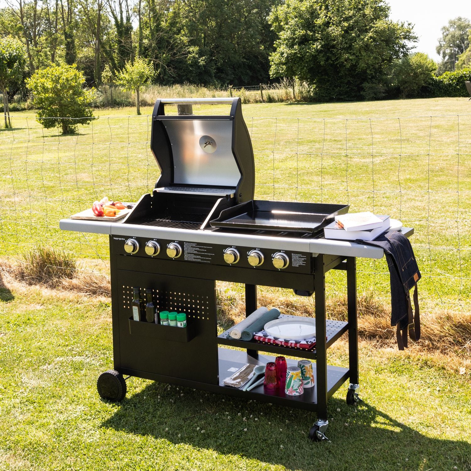 Grill gazowy Vesuvio Duo – 3 palniki + patelnia grillowa 3-palnikowa