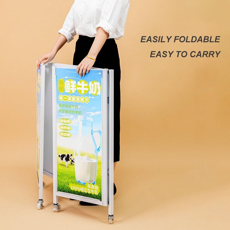 Portable Promotion Counter Reception Event Desk Front Desk Podium Table Trade Show Display Counter Speech Stand,Supermarket Tasting Table Booth Banner Advertising Stand (PVC, 74 x 36 x 83 cm)
