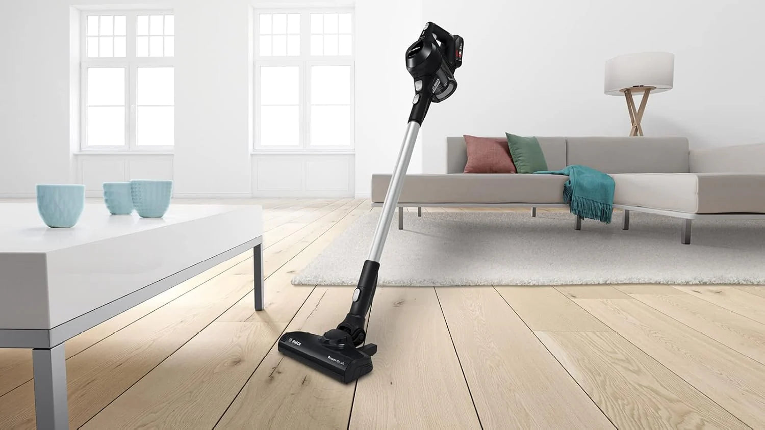 Bosch Akumulatorowy odkurzacz Unlimited seria 6 BKS6111P, bezprzewodowy odkurzacz ręczny, bezworkowy, lekki, higieniczny filtr, wysoka moc ssania, długi czas pracy, ssawka szczelinowa, wszystkie