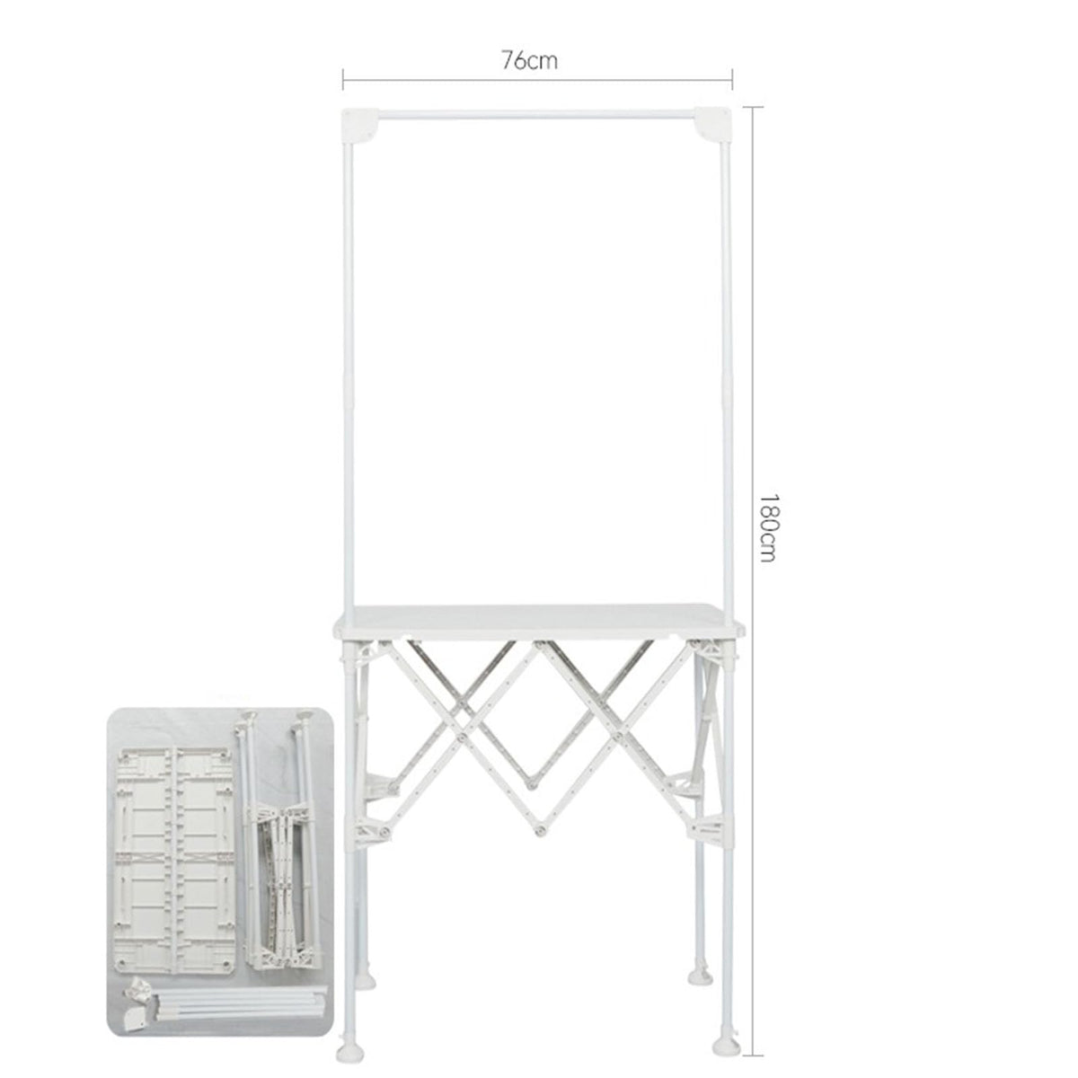 Mobile Portable Promotion Counter Tableï¼Supermarket Tasting Table Booth Kiosk Trade Show Display Banner Standï¼Reception Event Desk Podium Tableï¼ for Booth/Advertising/Exhibition