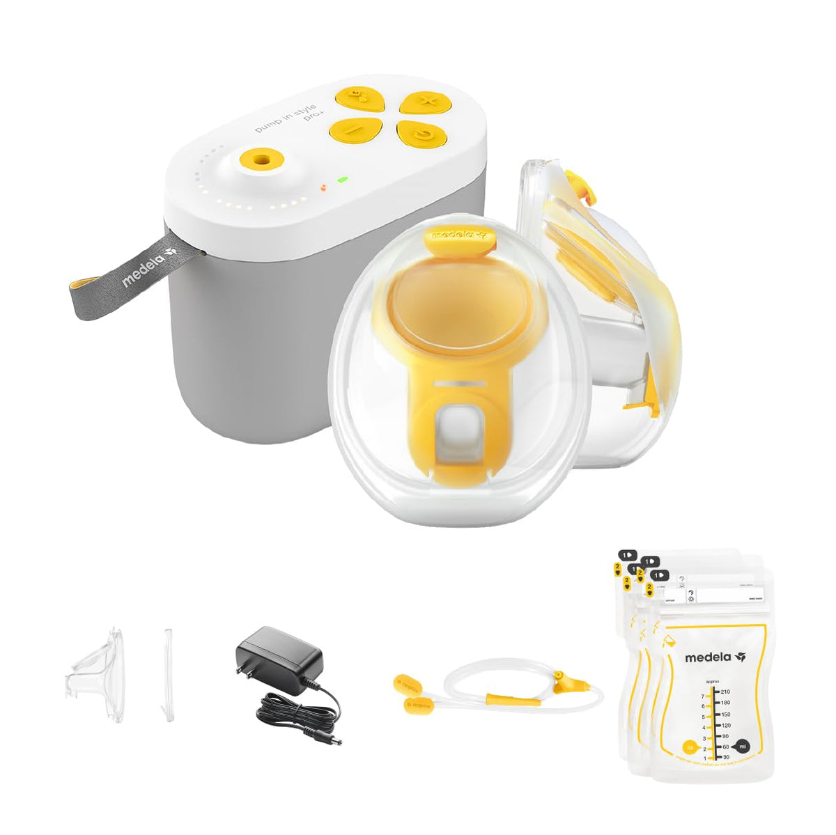 Medela Pump in Style Pro+ Hands Free & Bottles Electric Breast Pump Bundle