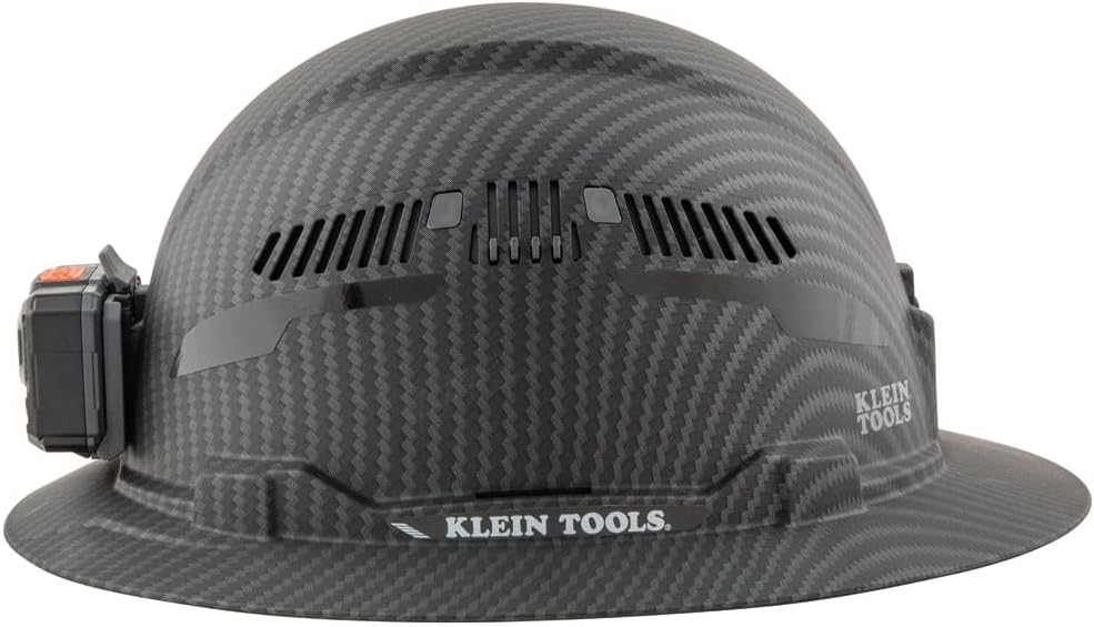 Klein Tools KARBN Full Brim Vented Hard hat, Class C, Premium Comfort and Jobsite Protection