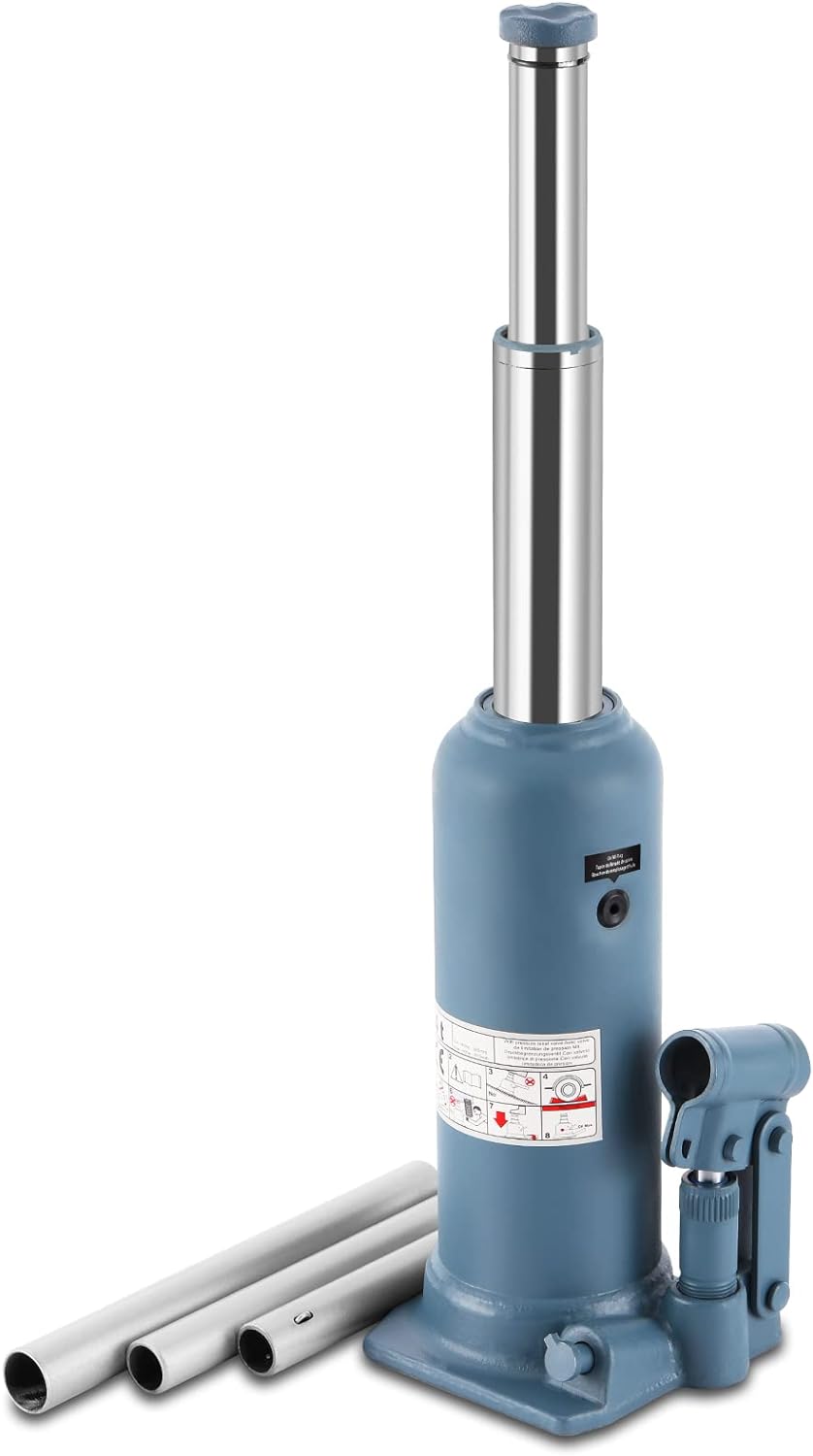 BAOSHISHAN 4 Ton Double Ram Bottle Jack 10.43" to 24" Lift Range