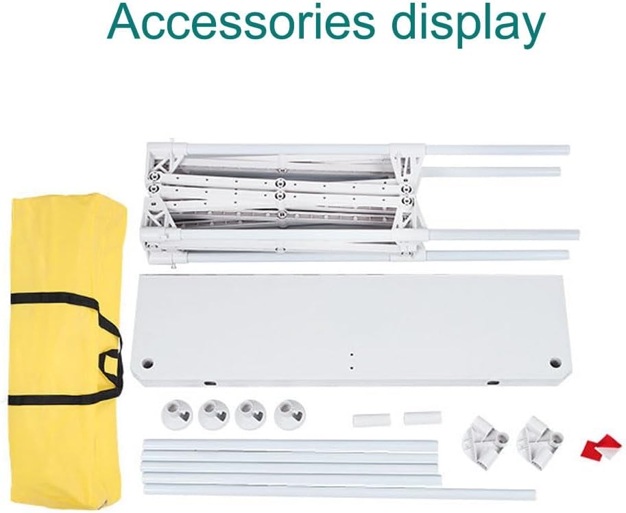 Portable Folding Promotion Table with Display Stand, Lightweight Trade Show Booth Counter for Supermarket Sampling, Advertising Events, Consultation Desk and Retail Exhibits