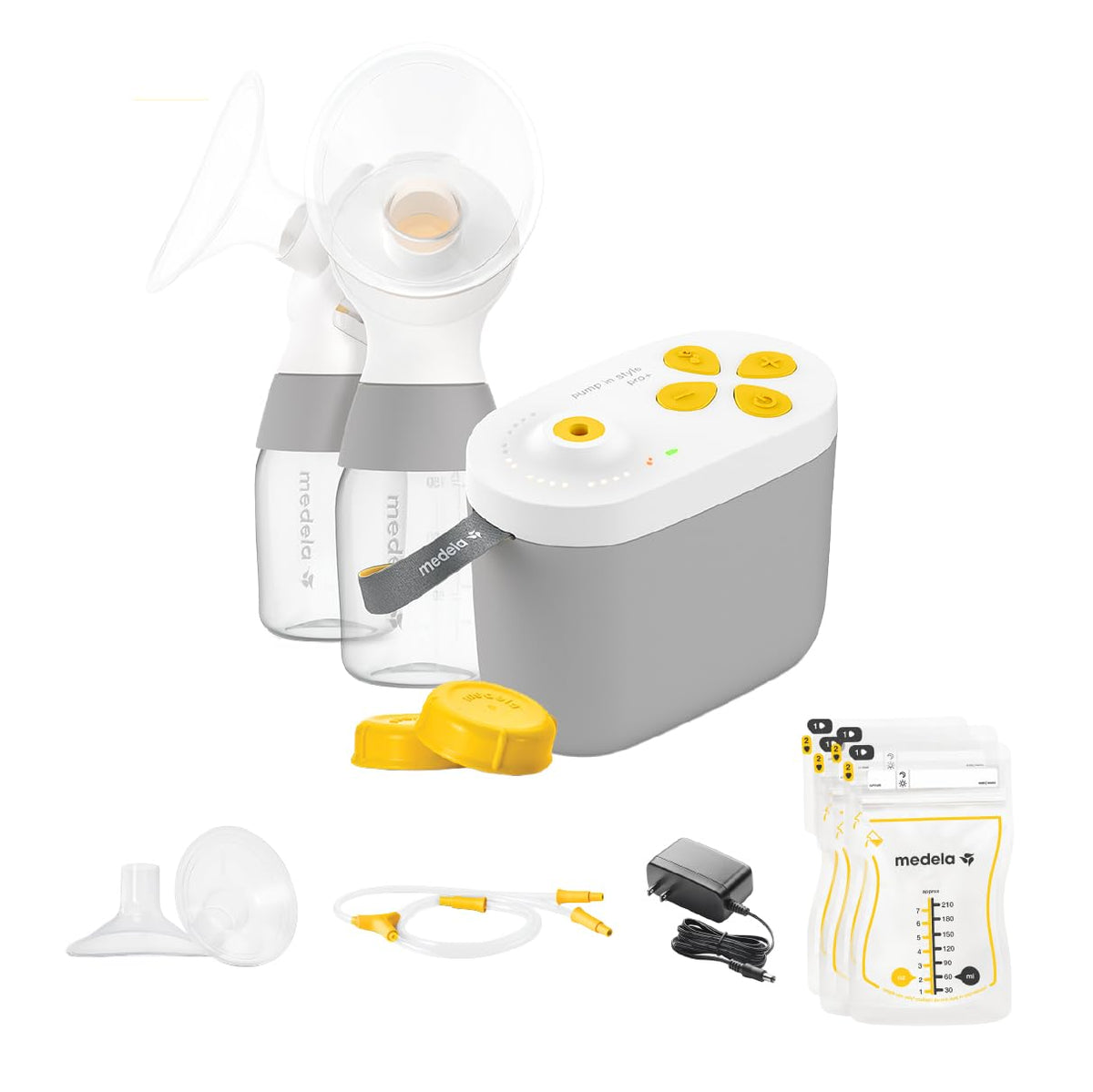 Medela Pump in Style Pro+ Hands Free & Bottles Electric Breast Pump Bundle