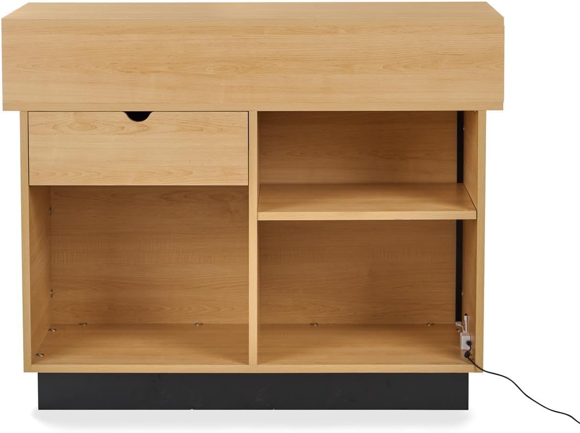 Displays2go Retail Checkout Counter with LED Lighting