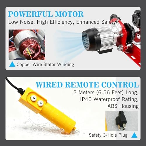 PA600 Electric Hoist with IâBeam Trolley Electric,Overhead Garage Crane,pa Hoist with Trolley,Electric Traveling Hoist,Garage Lifting Hoist