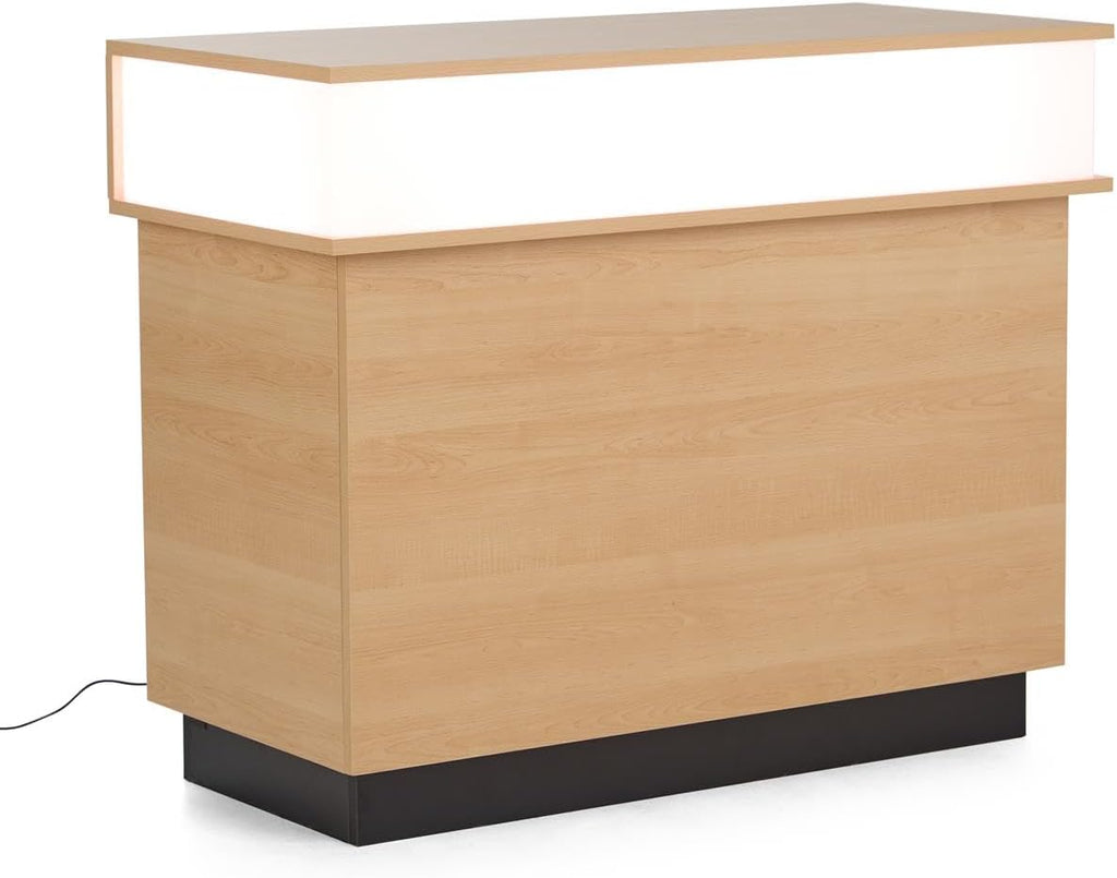 Displays2go Retail Checkout Counter with LED Lighting