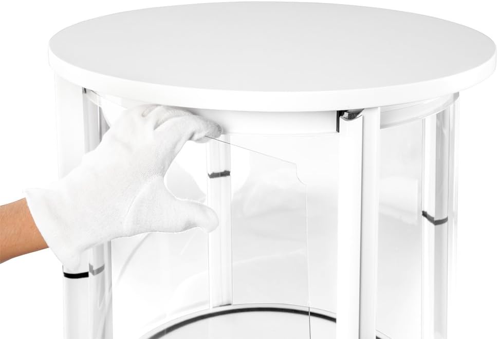 Vispronet Portable Display Case, Collapsible Showcase Counter with Twist Design